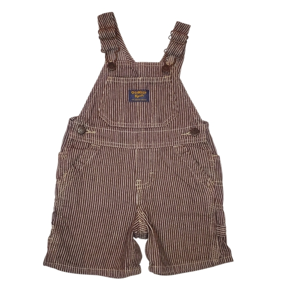 OshKosh B'gosh Other - Oshkosh Baby Shortalls Overall Shorts Adjustable Straps Hickory Stripe 12 Months